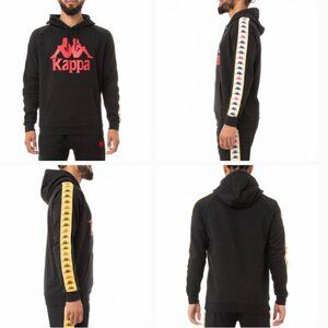 Kappa 222 Banda Hurtado 3 Hoodie (Black-Red/Yellow-Gold) Sweatshirt